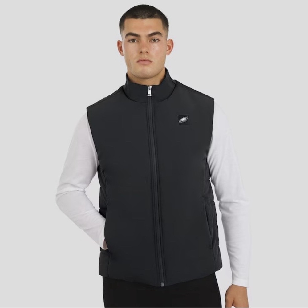 Philadelphia‎ Eagles J. Palmer Men's 2XL Black Front Office Full-Zip Vest NEW***